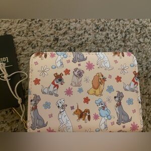 Loungefly Disney Dogs Floral Mini Zipper Wallet